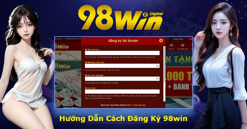 Hướng Dẫn Cách Đăng Ký 98win